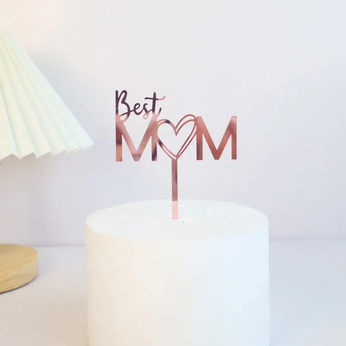 Best Mum Cake Topper - Rose Gold
