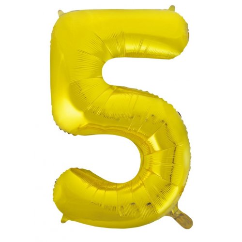 Gold Number Foil Balloons