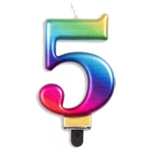 #5 Rainbow Jumbo Candle