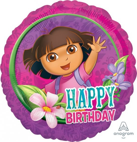 18inch Foil Balloon - Dora Happy Birthday