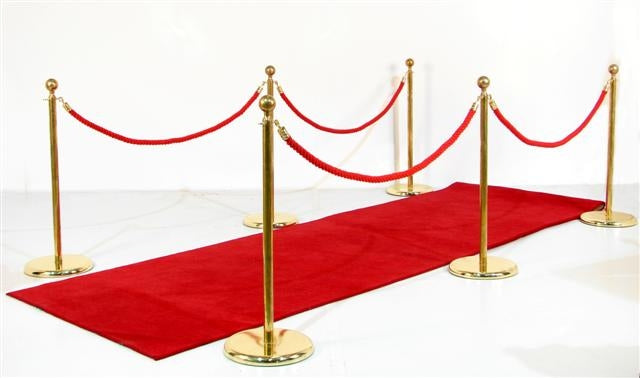 Gold Stanchion Rope & Carpet Sets