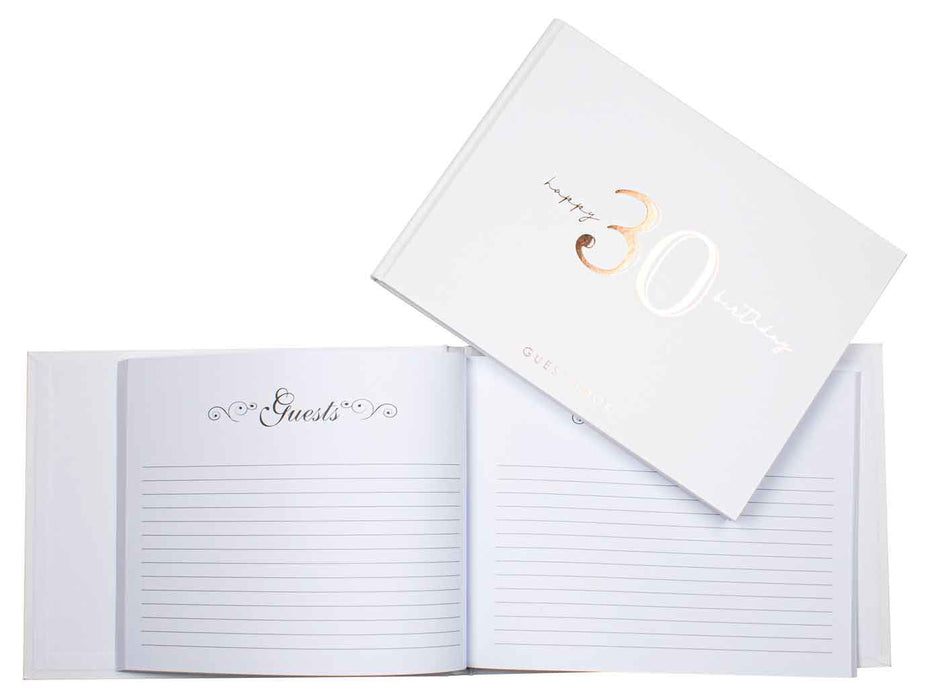 30th Rose Gold Guest Book