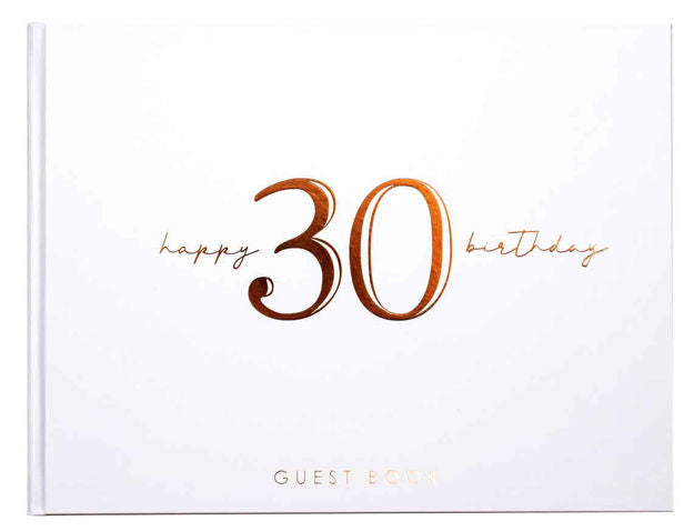 30th Rose Gold Guest Book