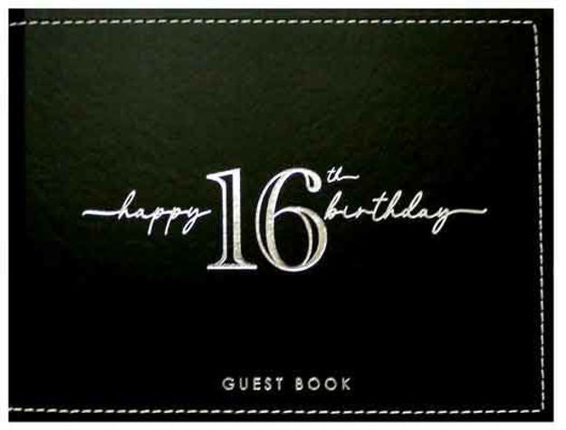 Guest Book 16th Black/Silver