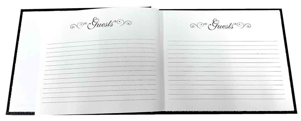 Guest Book 16th Black/Silver