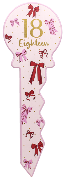 Ribbons Birthday Key - 18th
