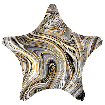 Black and Gold Star Marblez Foil