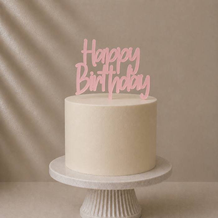 Acrylic Happy Birthday Cake Topper 3