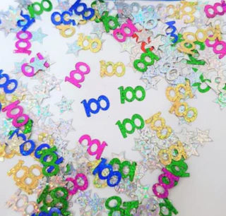 Colourful 100th Birthday Confetti