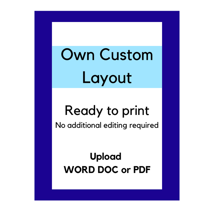 Custom Edible Image - Own Custom Layout