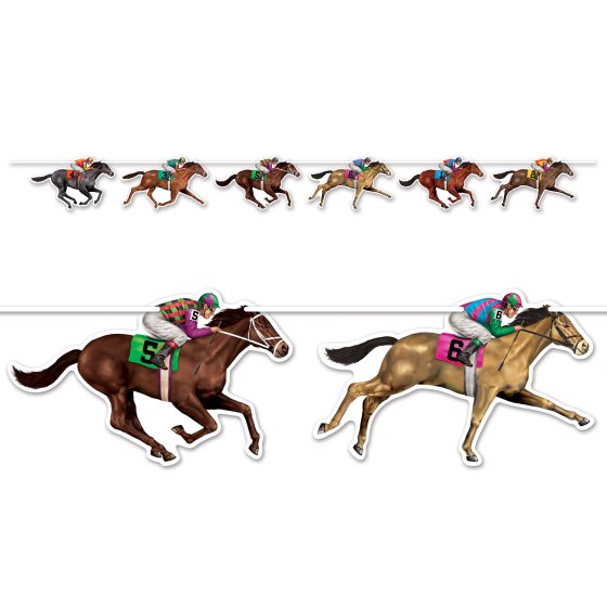 Horse Racing String Streamer Banner