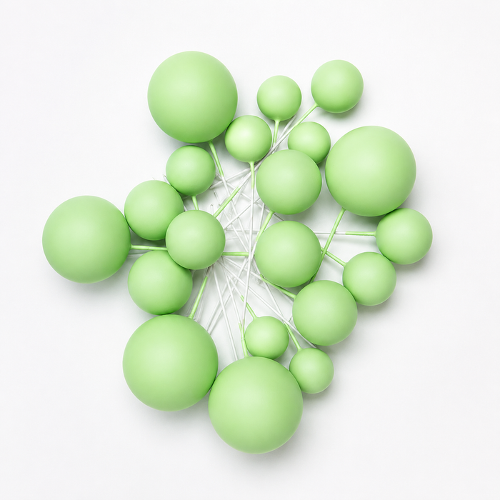 Cake Ball Toppers 20pc Mixed Sizes - Light Green