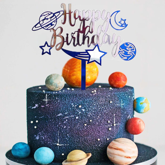 Outer Space Birthday Cake Topper