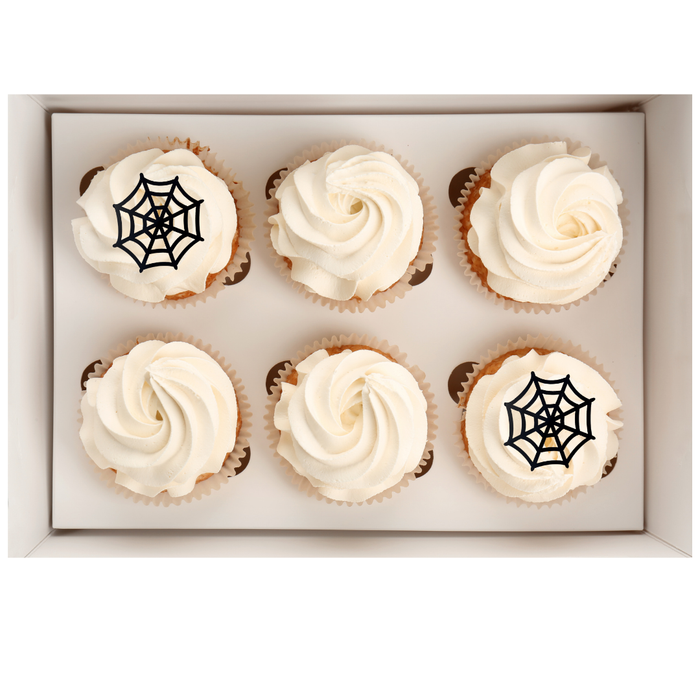 Acrylic Cupcake Topper 5pk - Spider Web