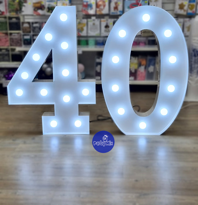 Light Up Number Hire - 40