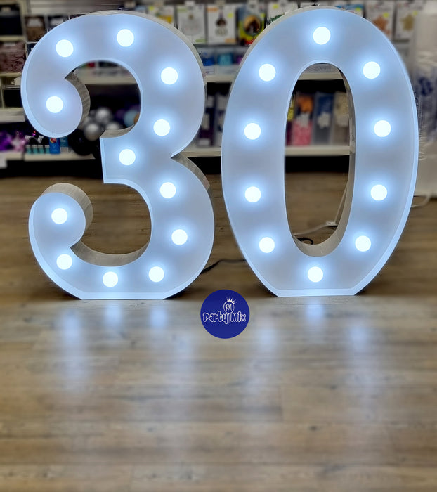Light Up Number Hire - 30