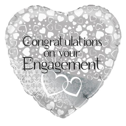Engagement Entwined Hearts 18 inch Foil Balloon