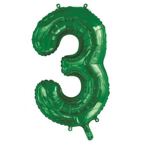 Green Number Foil Balloons