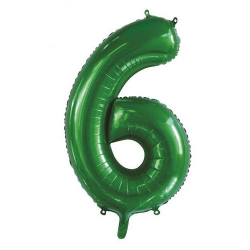 Green Number Foil Balloons