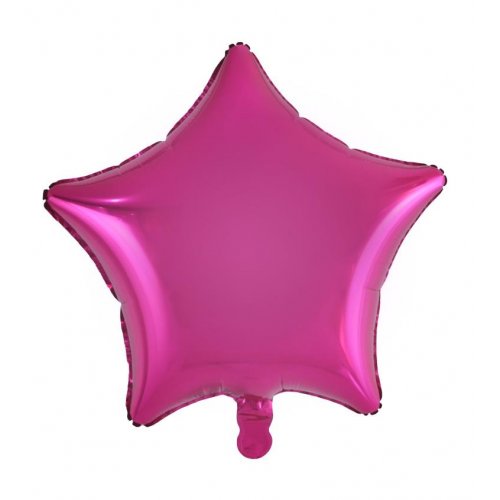 45cm Hot Pink Star Shaped Foil Balloon