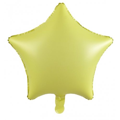 Matte Yellow Star Shaped Foil Balloon