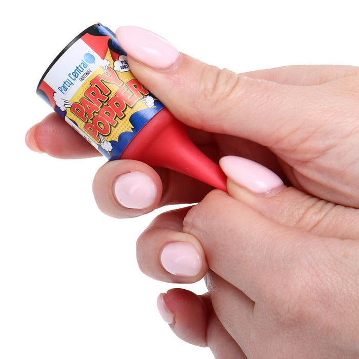 Party Popper Pull, Release & Pop Red 18pk