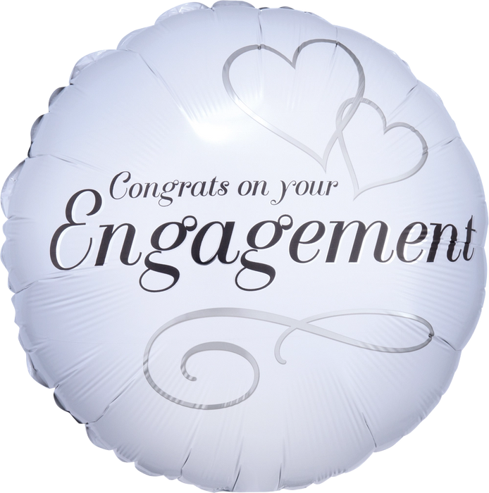 Two Hearts Engagement 18inch foil Balloon