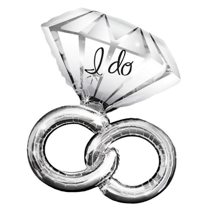 I Do Wedding Rings Supershape Foil Balloon