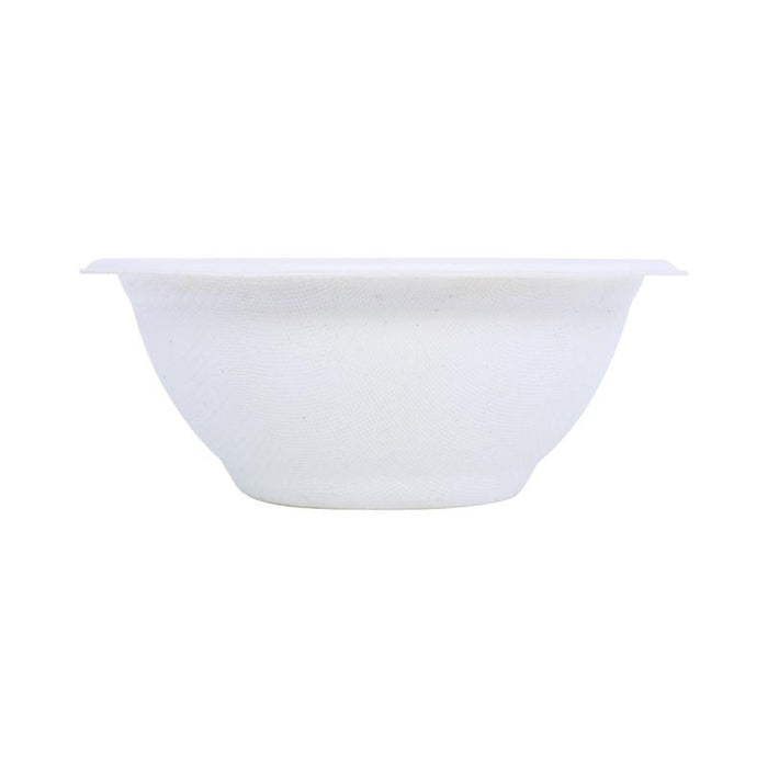 Sugarcane Bagasse Small Snack Bowls - 220mL - 50pk BULK (WHITE)