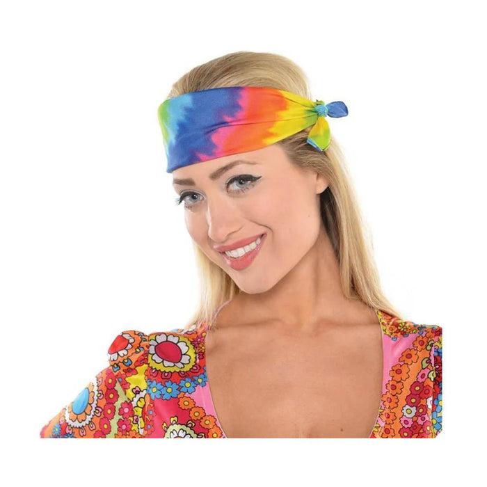Tye Dye Groovy Colourful Bandanas - 10pk