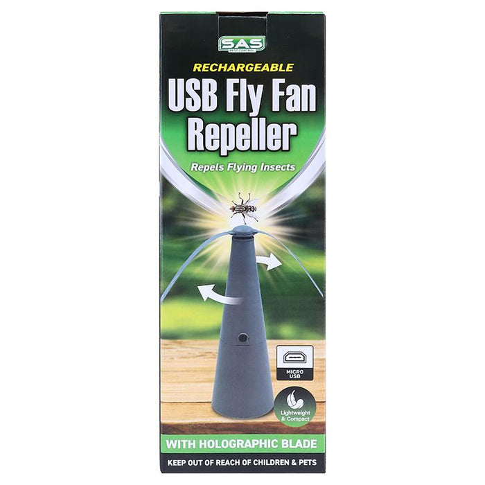 Fly Away Fan USB Recharge 24cm x 8cm x 8cm (Grey)