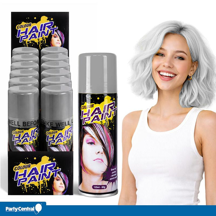 Hair Spray Colour Fluro 125ml Silver