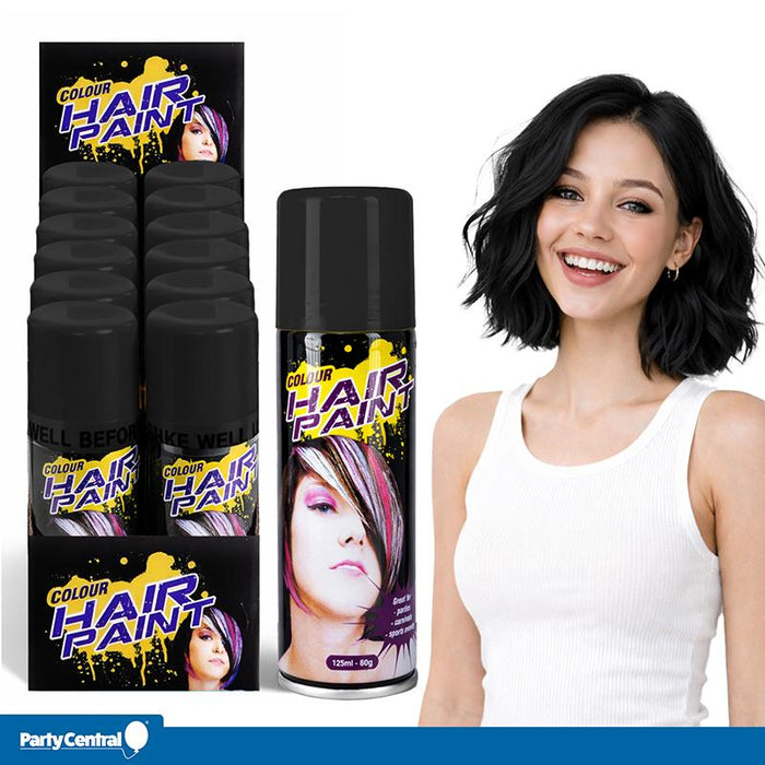Hair Spray Colour Fluro 125ml Black