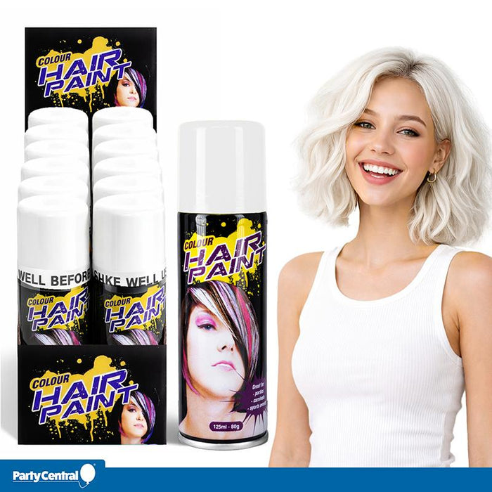 Hair Spray Colour Fluro 125ml White