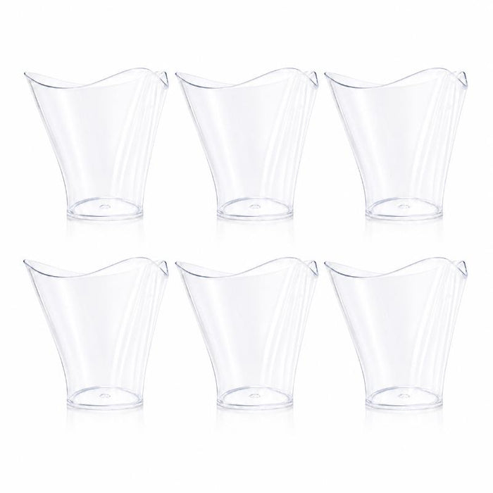 Dessert Cups Clear Plastic Triangular 7.5cm x 6.5cm - 75mL - 20pk