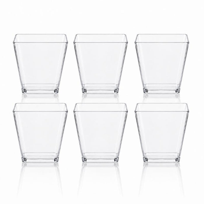 Dessert Cups Clear Mini Plastic Square 4.8cm x 5cm - 50mL - 20pk