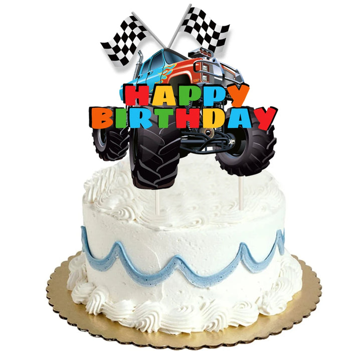 Monster Truck Happy Birthday Cake Topper