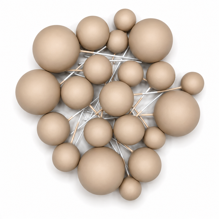 Cake Ball Toppers 20pc Mixed Sizes - Light Brown