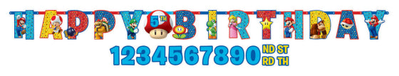 Super Mario Brothers Jumbo Add-An-Age Letter Banner