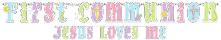 First Communion Letter Banner Kit