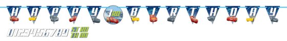 Cars 3 Jumbo Add-An-Age Letter Banner