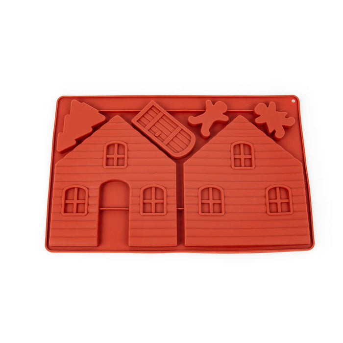 Large GINGERBREAD HOUSE (2 pieces) Silicone Mould