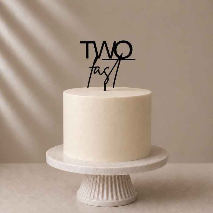 Two Fast Acrylic Cake Topper - Sweet Celebrate