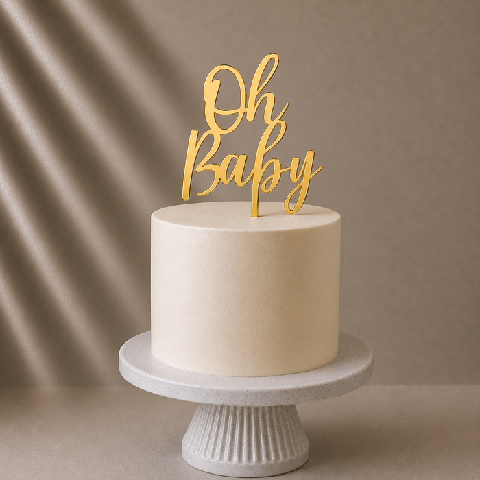 Oh Baby Acrylic Cake Topper