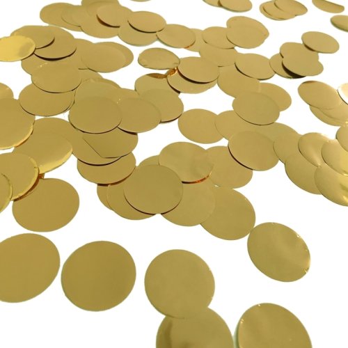Round Foil Confetti 2.5cm Gold 15g
