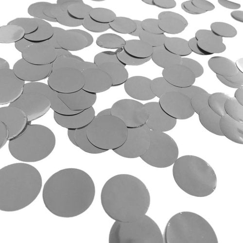 Round Foil Confetti 2.5cm SIlver 15g