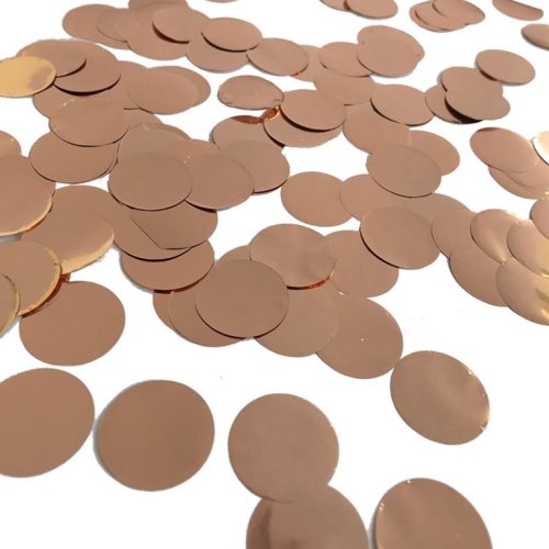 Round Foil Confetti 2.5cm Rose Gold 15g