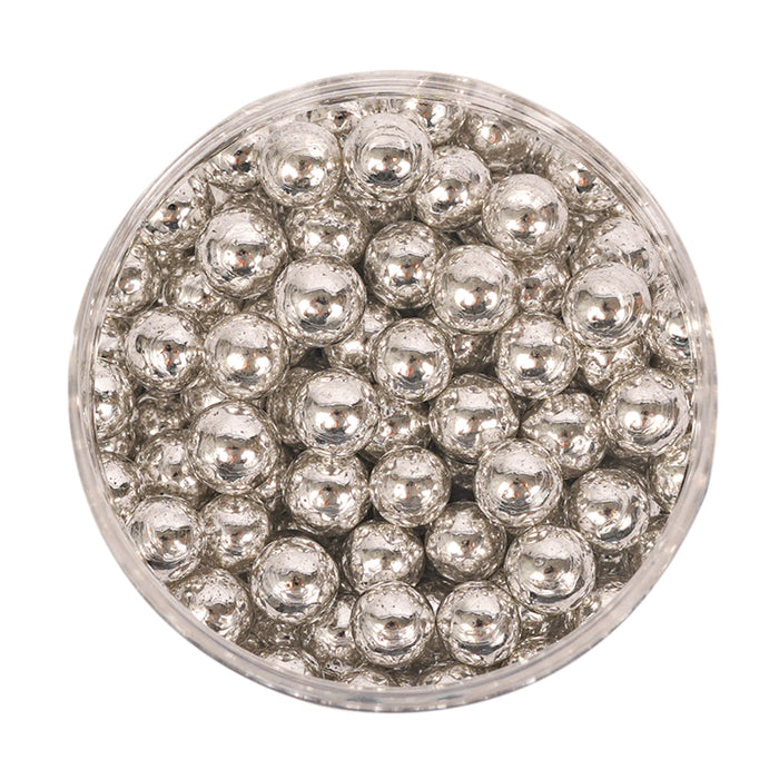 SHINY SILVER 6mm Sprinkles (75g) - by Sprinks