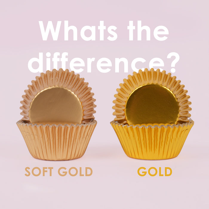 Standard SOFT GOLD Foil Baking Cups (50 pack) - 44mm Base