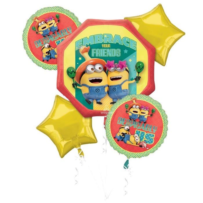 Minions Despicable Me Foil Helium Balloon Bouquet